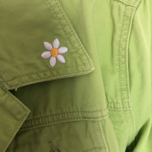 CUSTOM MADE LIGHTHOUSE FLORAL GREEN JEAN JACKET - Picture 5 of 6